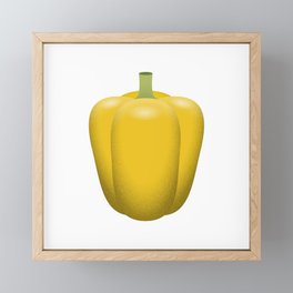 Absolute Yellow Pepper Illustration Framed Mini Art Print