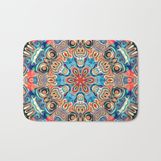 Abstract Tribal Mandala Bath Mat