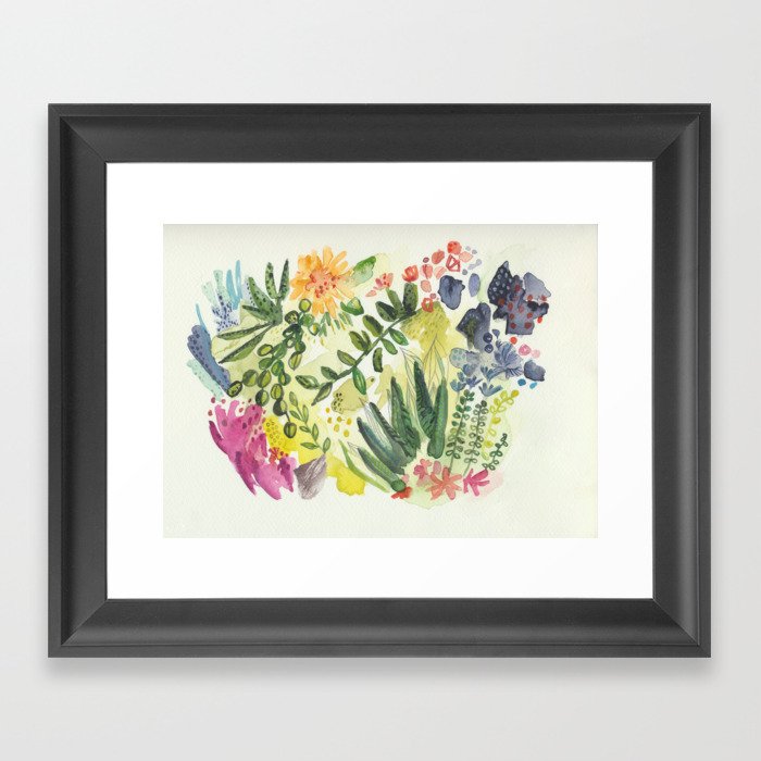 Florals and Corals Framed Art Print