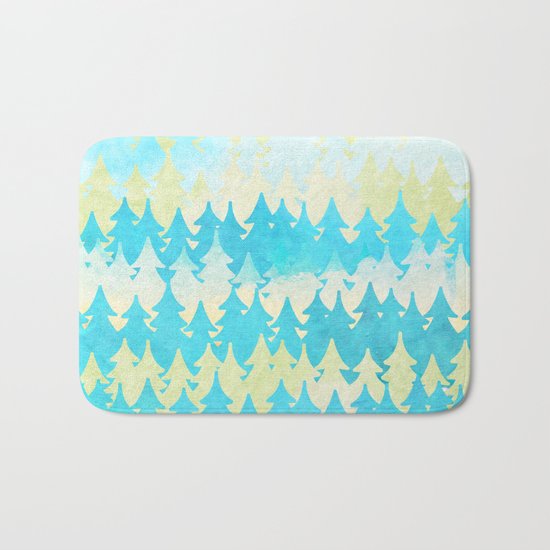 The secret forest -on a wonderful day - Abstract tree pattern Bath Mat