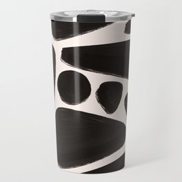 Abstract Pebbles Modern Scandi black and white Travel Mug