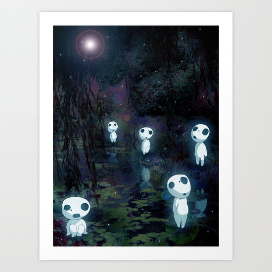 Princess Mononoke - The Kodama Art Print