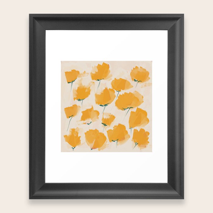 The Yellow Flowers Framed Art Print by Harper Nichols Society6