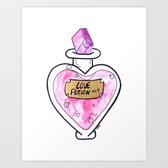 Love Potion Number 9 Art Print By Biasedart Society6