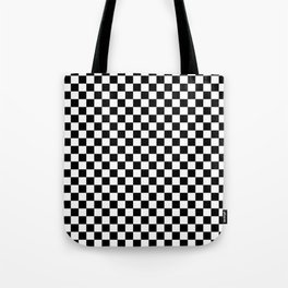 Classic Black and White Race Check Checkered Geometric Win Tote Bag
