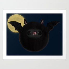 Halloween Bat Borb Art Print