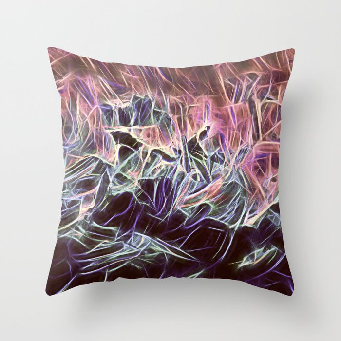 Desaturated Hot And Cold Abstraction Throw Pillow