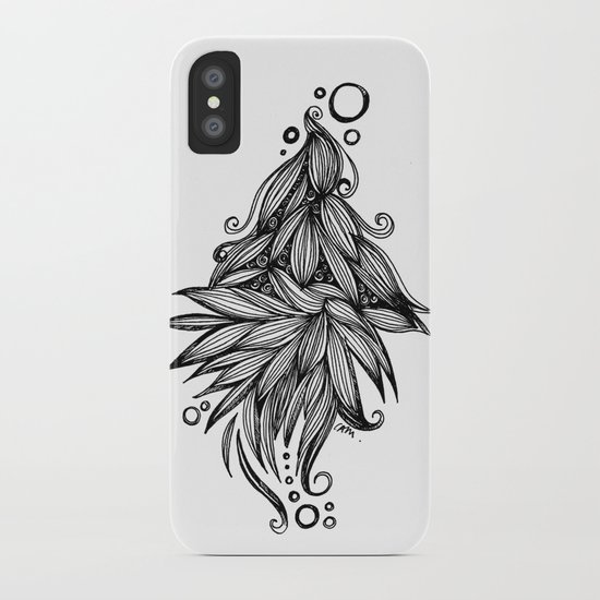 Ornate tangle wave form iPhone Case