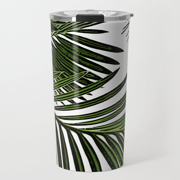 Large Tropical Palm Leaves Travel Mug