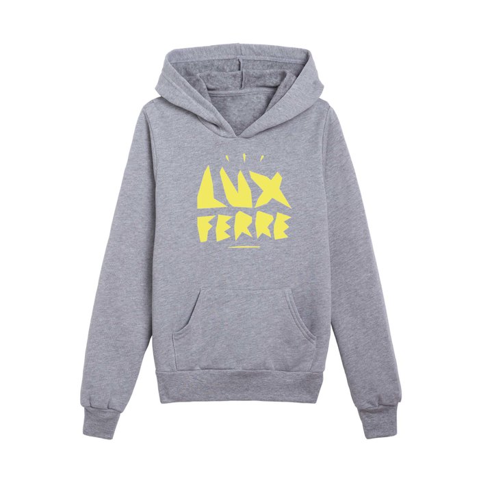 LUX FERRE yellow Kids Pullover Hoodie by ATELIER KALEB Society6