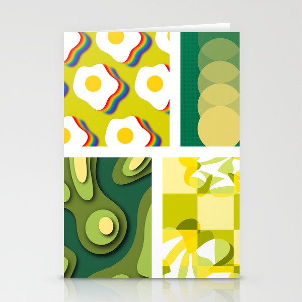 Assemble patchwork composition 17 Stationery Cards