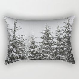 Winter Forest Fir Tree Snow II - Nature Photography Rectangular Pillow
