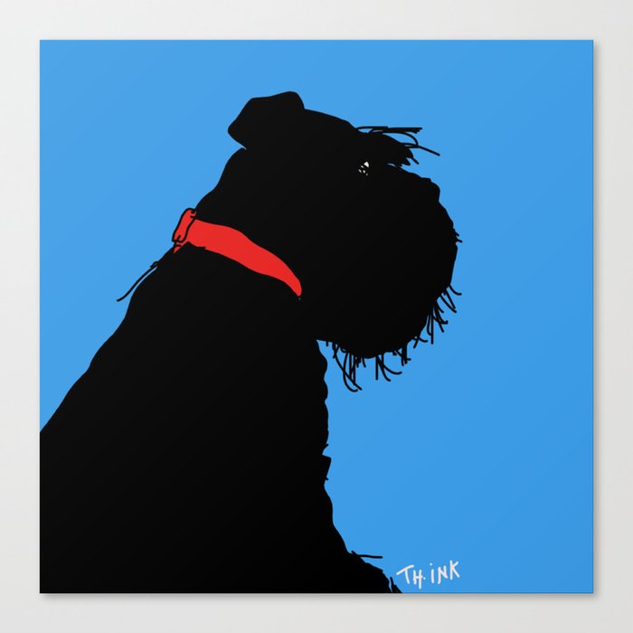 Schnauzy Wowsie Canvas Print