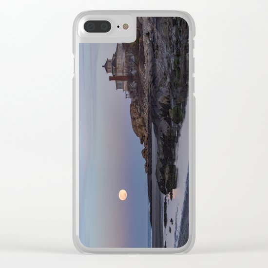Full moon at Good Harbor Beach Clear iPhone Case