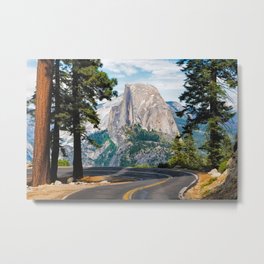 Road to Half Dome – Yosemite, California Metal Print | Unitedstates, Explore, Usa, Stunning, Road, Sierra, Mountain, Winding, California, Park 
