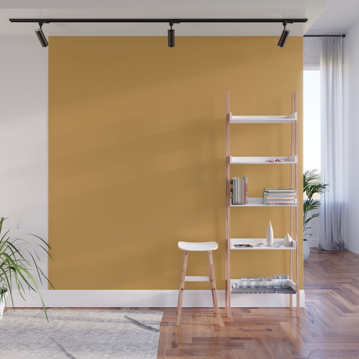 TIGER COLOR. Plain deep yellow  Wall Mural