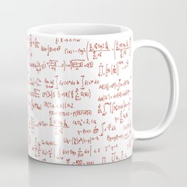 Red Math Equations Coffee Mug | Duvet, Intelligent, Equations, School, Coffeemug, Nerdy, Mathematician, Formulas, Homework, Education 