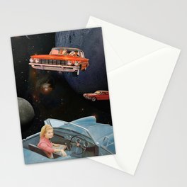 Driving Through Space Stationery Cards