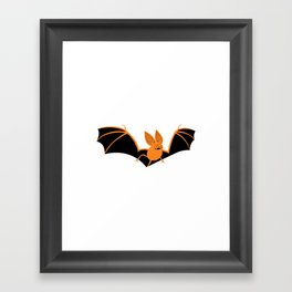 Funny halloween bat animal flying cartoon  Framed Art Print