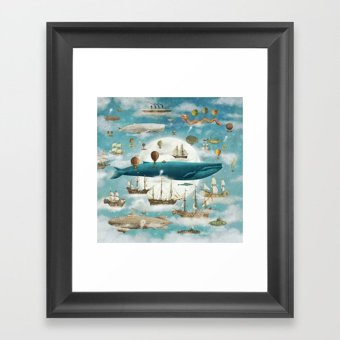 Ocean Meets Sky - from picture book Framed Art Print