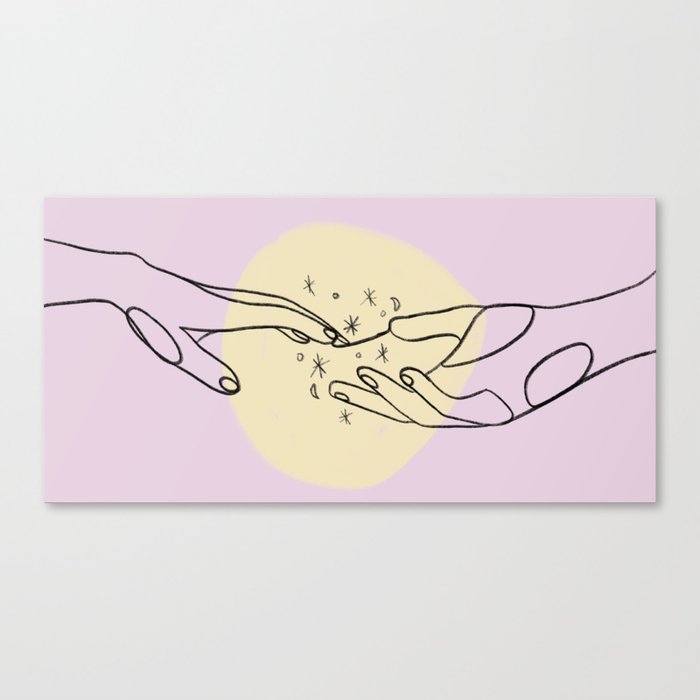 The Spark Between the Touch Of Our Hands Canvas Print