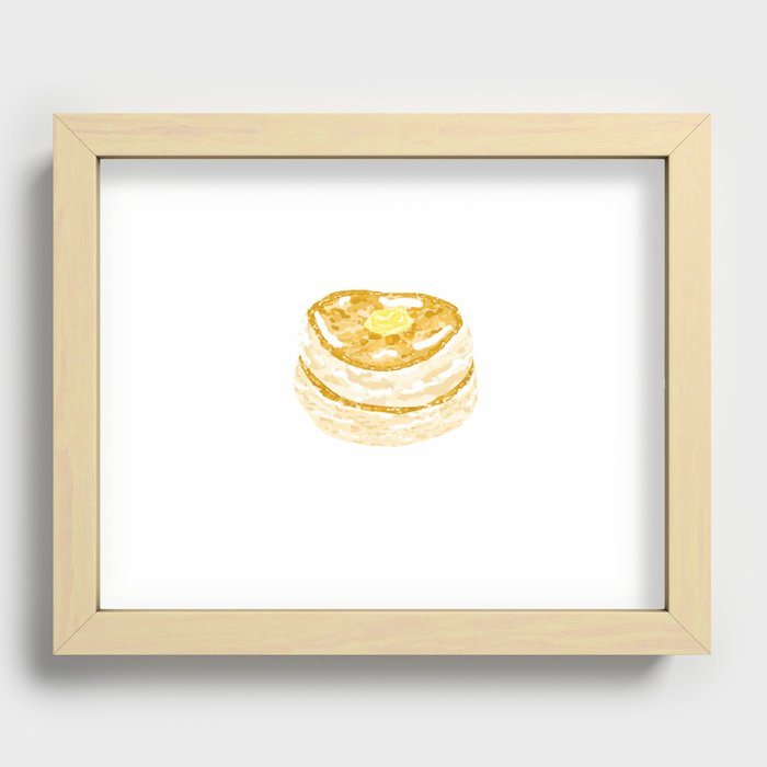 Pancake drawing Recessed Framed Print