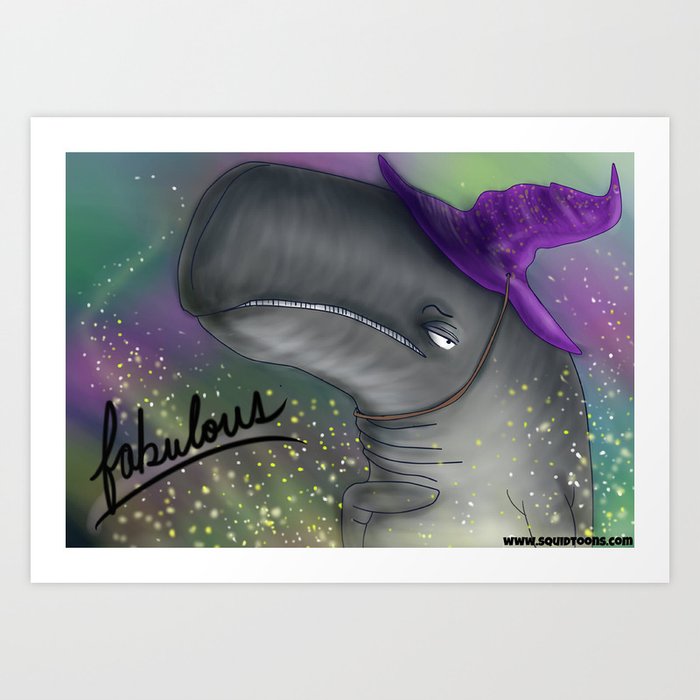 Fabulous Wizard Whale Art Print