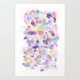  Watercolor Painting Abstract Art Minimalist Style 150725 My Happy Bubbles 32 Art Print
