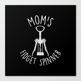 Mom's Fidget Spinner in Black Canvas Print