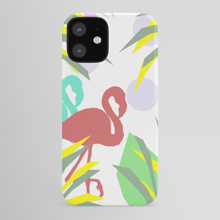 Flamingo jungle iPhone Case