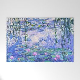 Claude Monet Water Lilies French Impressionist Art Welcome Mat