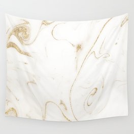 Elegant gold and white marble image Wall Tapestry