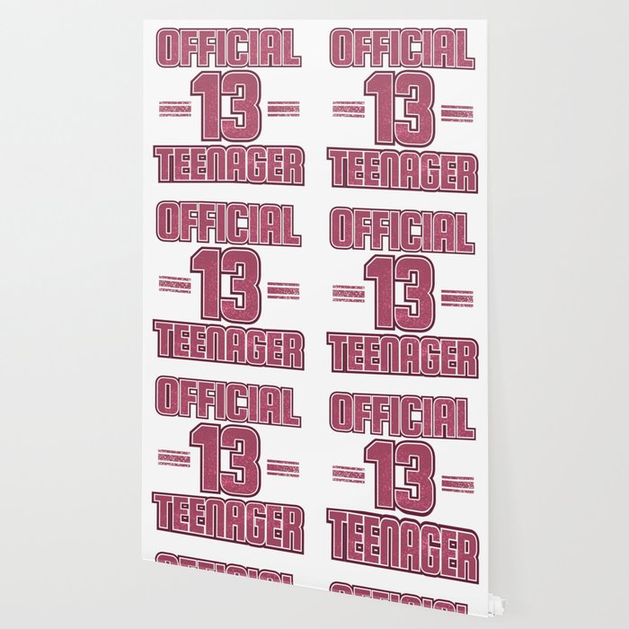 Official Teenager Cute 13 Year Old Distressed Pink Graphic