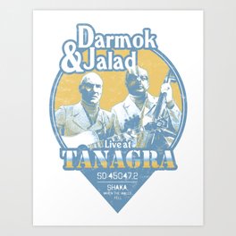 Darmok and Jalad at Tanagra - Blue Art Print