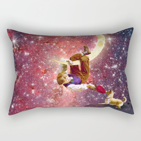 Playing on the Moon 2 Rectangular Pillow