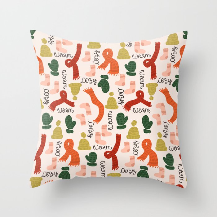 warm and cozy Throw Pillow