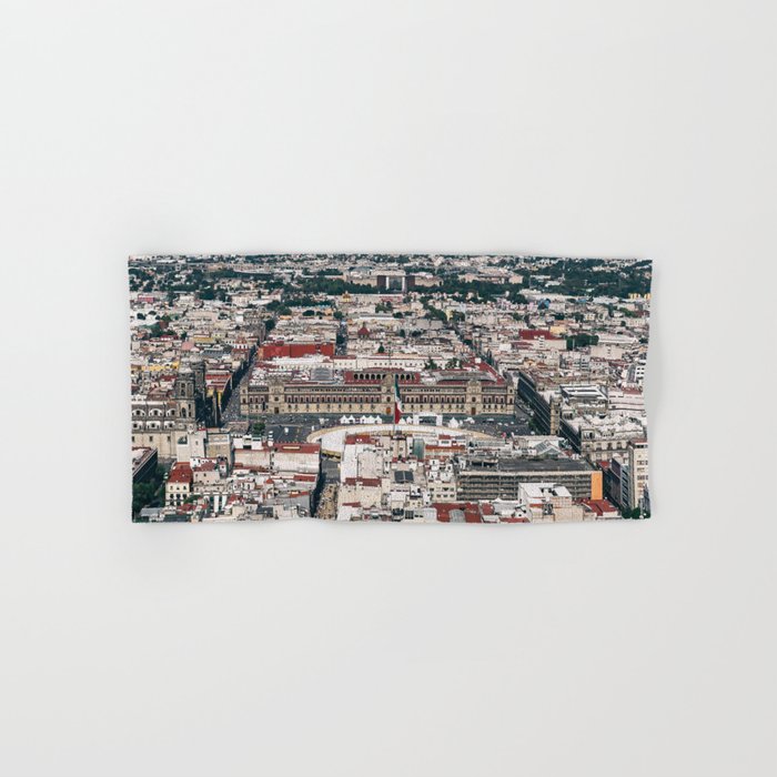 Mexico Photography - Mexico City Seen From Above Hand & Bath Towel