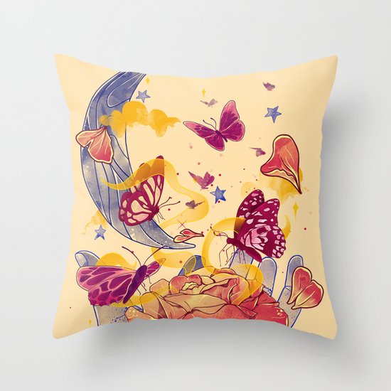 Papillon Ache Throw Pillow