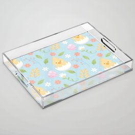 Happy Easter Chicken Collection Acrylic Tray