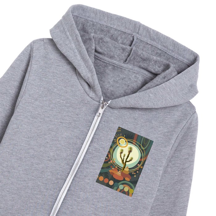 Boho Joshua Tree Collage Kids Zip Hoodie