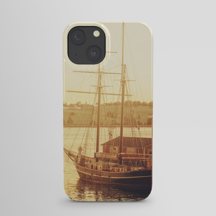 Tall Ship on Waterfront iPhone Case
