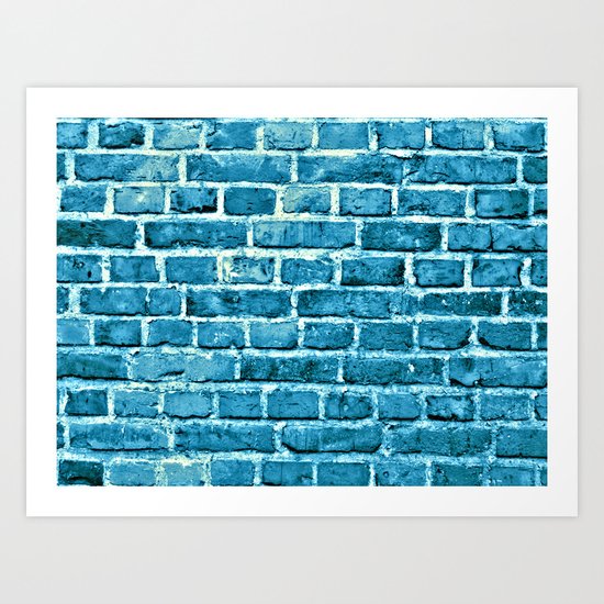 Blue wall Art Print