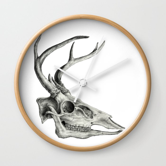 Deer Skull (No Background) Wall Clock