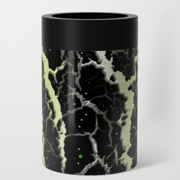 Cracked Space Lava - Lime Yellow/White Can Cooler