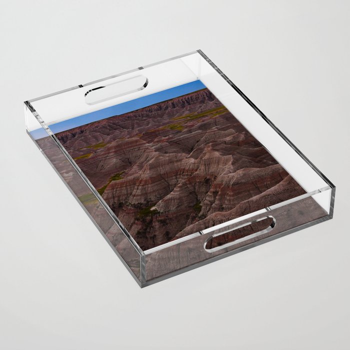 Blue Hour in the Badlands Acrylic Tray