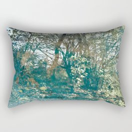 Aqua blue forest 2 Rectangular Pillow