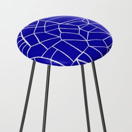Cubismo in blue and white Counter Stool