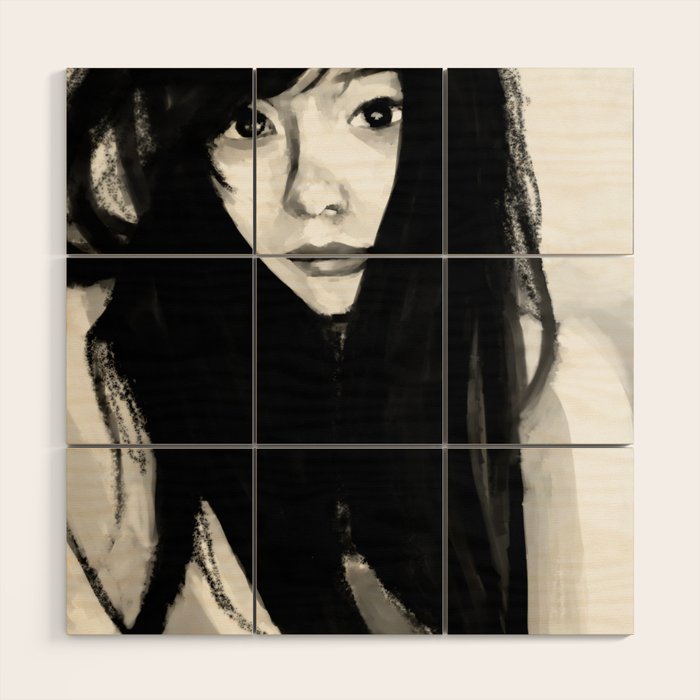 Gorgeous In Black Hair Wood Wall Art By Johnsword Society6