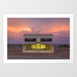 Marfa at sunset Kunstdrucke | Photo, Texas, Fashion, Desert, Marfa, Color, Pink, Clouds, Sunset 