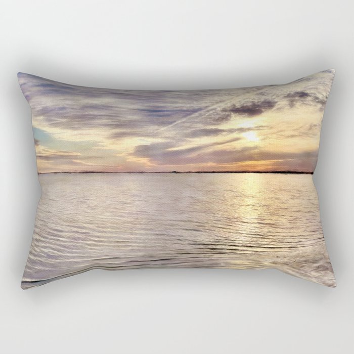 Wistful Sunset on the Bay Rectangular Pillow